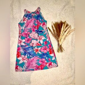 Floral Halter knee length dress